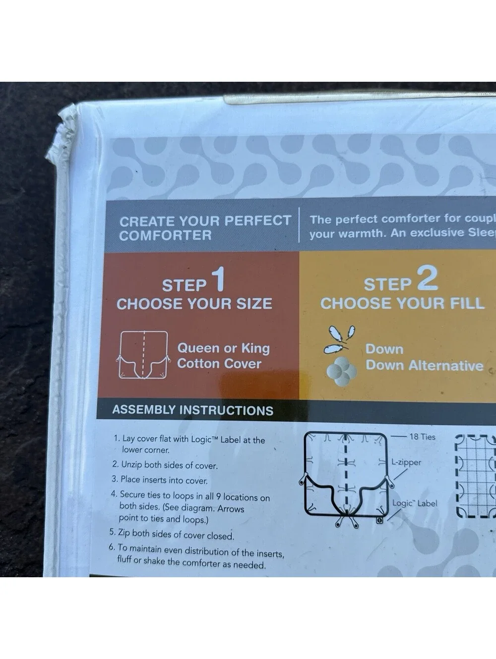 Sleep Number Create Your Perfect Comforter Cover Personalized Warmth King Size